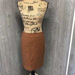 Brown pencil skirt